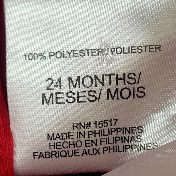 Park Bench Kids White, Black Rose & Red Dress 24 Months - Picture 6 of 8